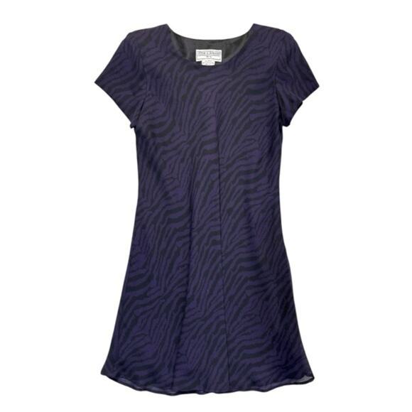 Vintage Jessica Howard Sheath Dress Women’s Petite 10 purple zebra printed - Picture 1 of 7